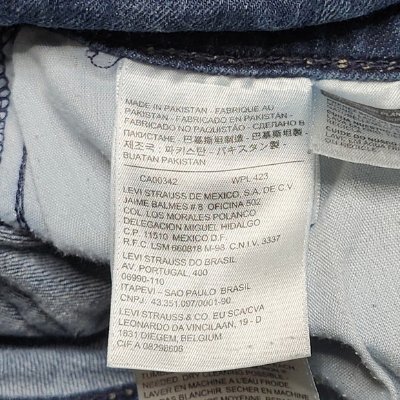 Levis 529 Jeans Womens Size 28x30 Curvy Skinny Leg Blue Denim Mid‎ Rise W28 L30 - Picture 13 of 15